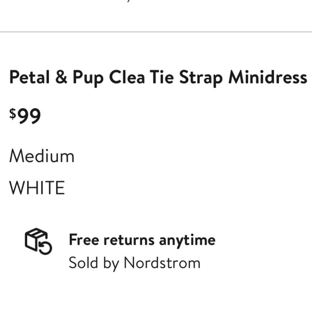 NWT Petal & Pup Clea Tie Strap Minidress / B53 - Picture 6 of 10